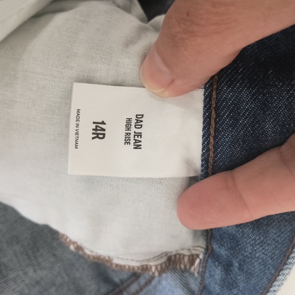 Express High Rise Button Fly Dad Jeans - Picture 4 of 5